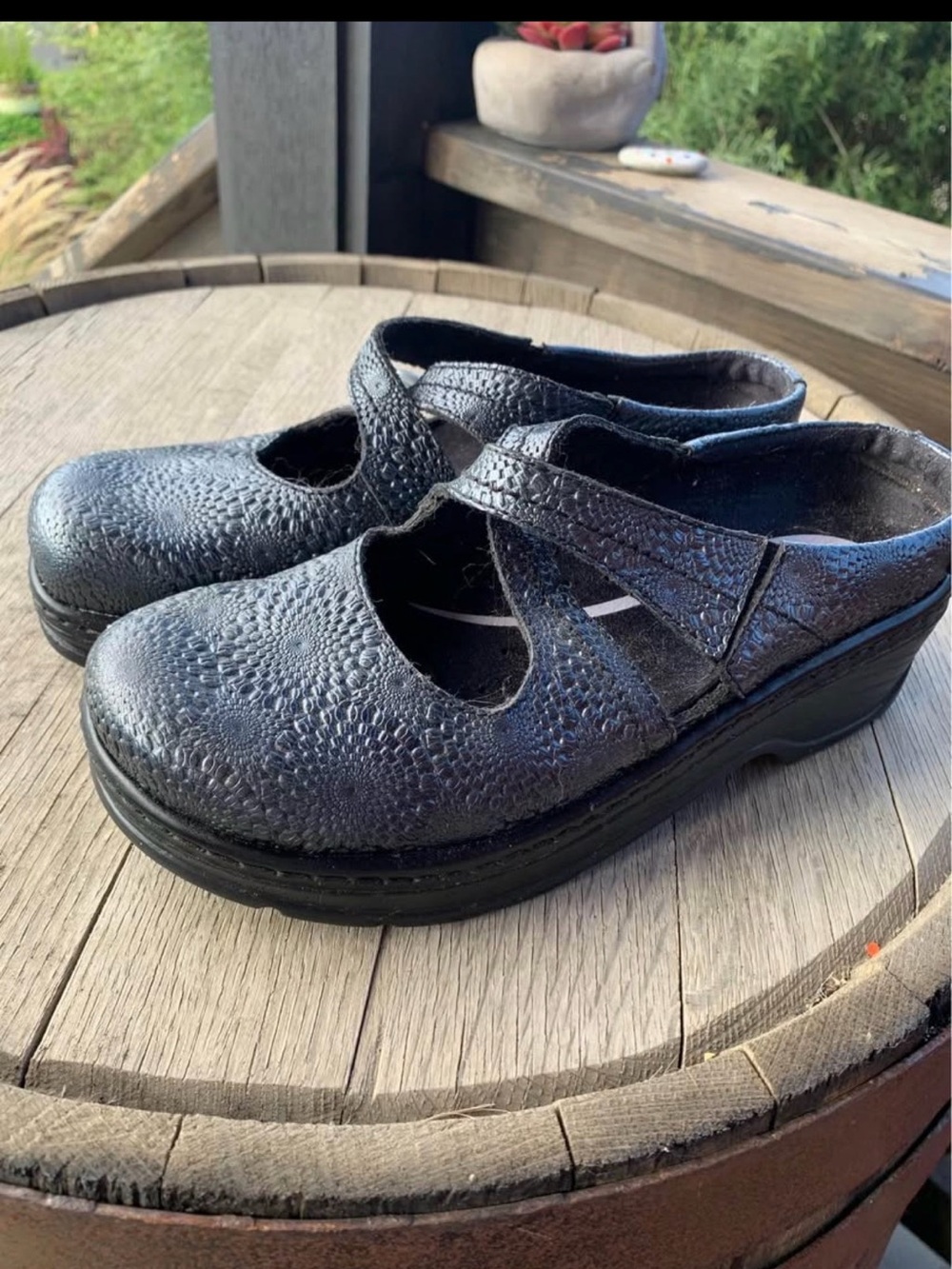 Klogs Leather Carolina Womens Size 8.5 Steel Blue-LIKE NEW! 👈